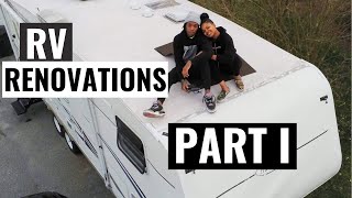 WE TURNED THIS RV INTO OUR HOME  RV RENOVATIONS PART I [upl. by Lotti]