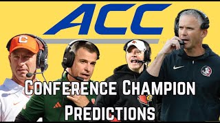 ACC Conference Champ Predictions  Will it be Florida State Clemson Football or University of Miami [upl. by Aja]