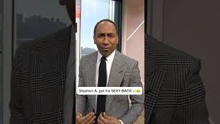 Stephen A got his SEXY BACK 😂 shorts [upl. by Ardnasela]