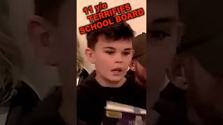 11 year old terrifies School Board with… 🤯😡 shorts [upl. by Brett]