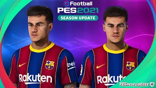 PES 2021PES 2020 Faces Philippe Coutinho by Lucas [upl. by Liamaj]