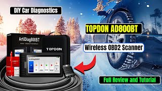 TOPDON AD800BT Wireless OBD2 Scanner Full Review and Tutorial [upl. by Sungam]