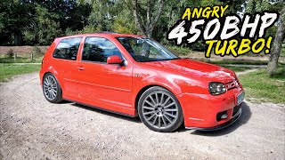 THIS 450BHP TURBO CHARGED GOLF R32 IS AGGRESSIVELY FAST [upl. by Edurtreg]