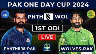 Live  PanthersPAK vs WolvesPAK  1st ODI  Pakistan Champion One Day Cup 2024 cricket live [upl. by Loram]