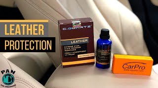 LEATHER PROTECTION CarPro CQuartz Leather coating [upl. by Carlstrom]