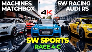 AUDI RS vs SW RACING vs SW MACHINES vs MATCHBOX SW  Diecast League Group 4C SW diecast hotwheels [upl. by Rafaellle]