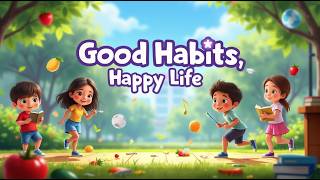 🌟 Good Habits Happy Life 🌟 Kids Song for Healthy amp Joyful Days 🎵 goodhabits rhymes healthy [upl. by Judah826]