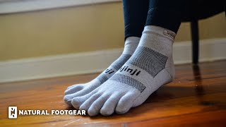 Injinji Mini Crew Toe Socks Review  Natural Footgear [upl. by Anassor]