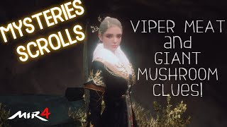 MIR4  Where to get VIPER MEAT and GIANT MUSHROOM  Mysteries Scroll [upl. by Fonz]