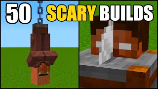 Minecraft  50 Scary Builds Hacks [upl. by Jemimah]