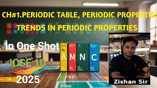 icse class 10 periodic table in one shot 🔥I Zishan Waris [upl. by Linell]