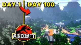 I Spent 100 Days Making Jurassic Park In Minecraft Creative [upl. by Jacinta192]