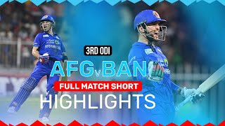 Full Match Short Highlights  Afghanistan Beat Bangladesh 21  AFG v BAN  ACB  Sharjah [upl. by Pitt]