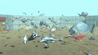 100 Piranhas vs Every Faction  Animal Revolt Battle Simulator [upl. by Marder]