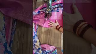 Saree fall kaise lagaye shortsfeed shorts [upl. by Stormi]