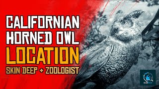 Red Dead Redemption 2 Californian Horned Owl Location  Zoologist amp Skin Deep [upl. by Suzanne]