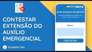 TUTORIAL Como contestar Extensão do Auxílio Emergencial [upl. by Legnaros]