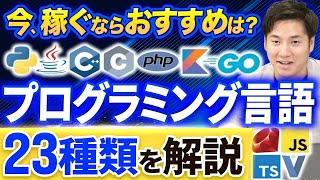 【2024年最新】主要プログラミング言語23種類を解説！独立して稼げるのは？ [upl. by Oilasor250]