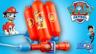 Pat Patrouille Lance à Eau Marcus Paw Patrol Marshall Water Blaster Jouet Toy Review Patrulla Canina [upl. by Beard]