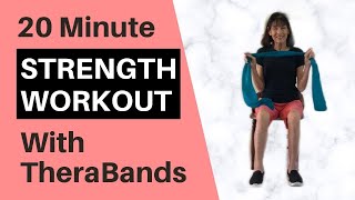 Theraband Exercises For Seniors  20 Minute Strength Workout [upl. by Zuliram]