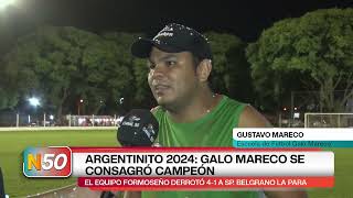 ARGENTINITO 2024 GALO MARECO SE CONSAGRÓ CAMPEÓN [upl. by Nagam431]