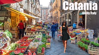 Catania Sicily Italy 🇮🇹 4K HDR Walking Tour Sicilia Italia [upl. by Melisandra941]