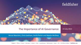 Privacy webinar The importance of AI governance [upl. by Jenne]