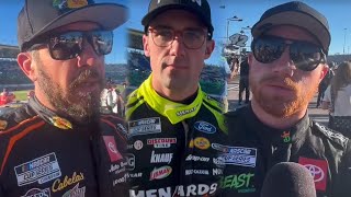 Denny Hamlin Martin Truex Jr amp Tyler Reddick Discuss Their Races Hear From Austin Cindric [upl. by Suoivatnom]