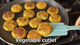 Vegetable cutlet recipe  Easy and quick veg cutlet  Kids lunch box  Tea time snack [upl. by Sezen527]