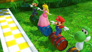 Super Mario Party Minigames  Barreling Along [upl. by Essam]