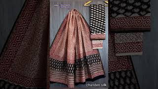 Chanderi Silk Dress Materials Rs 1680 ishanisarees short shortsytshortstrendingdressmaterial [upl. by Anyotal]