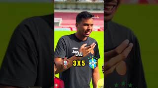 PORTUGAL X BRASIL COM UM PORTUGUÊS shorts brasil portugal [upl. by Akinak]