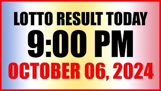 Lotto Result Today 9pm Draw October 6 2024 Swertres Ez2 Pcso [upl. by Eannej]