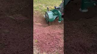 PTO stump grinding with tractor tractorwork [upl. by Yonita923]