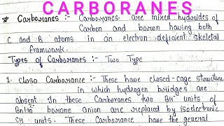 CARBORANES  Types  Preparation  Structures  Properties  inorganic chemistry [upl. by Finstad]