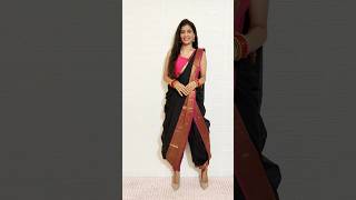 dhoti saree drape sareedrapping rekhamishra [upl. by Chiarra447]