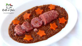 LENTICCHIE E COTECHINO RICETTA SPECIALE DI CAPODANNO Facile RICETTE DI GABRI [upl. by Naitsirhc664]