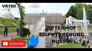 VR180 Stereoscopic 3D walk through of Peterhof in St Petersburg Russiapalace fountains MUST SEE [upl. by Mia675]