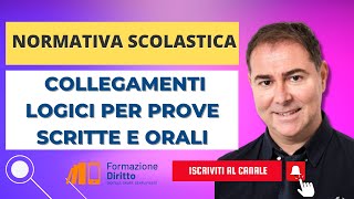 NORMATIVA SCOLASTICA COLLEGAMENTI LOGICI PER PROVE SCRITTE E ORALI [upl. by Enicul]