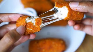 Chicken Mozzarella Sticks  Ramadan Recipes  Snack Recipes  Hungry for Goodies [upl. by Ahkos]