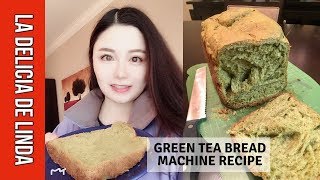 Green Tea Sandwich Bread Bread Machine Recipe  Bread Machine Bread  Matcha Bread [upl. by Aihsak]