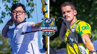 Kim Woojin v Marcus D’Almeida – recurve men gold  Yankton 2021 World Archery Championships [upl. by Assirk]