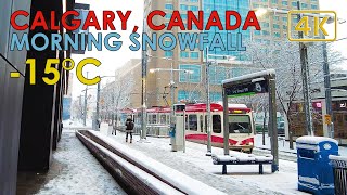 15°C SNOWFALL and EXTREME COLD in CALGARY ALBERTA CANADA [upl. by Jennie]