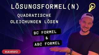 Lösungsformel  🤔Quadratische Gleichungen lösen  bcFormel  abc  Formel  Mitternachtsformel [upl. by Dare4]