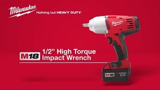 Milwaukee® M18™ ½quot HighTorque Impact Wrench 266222 [upl. by Sirref]