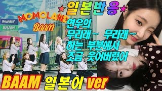 일본반응MOMOLAND BAAM Japanese ver 모모랜드일본어 버젼 공개 [upl. by Laeynad]