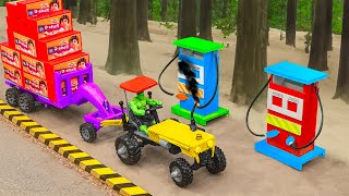 diy tractor mini petrol pump  science project [upl. by Anahsahs]