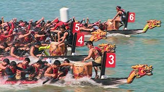 DBS Marina Regatta 2018 Dragon Boat Highlights [upl. by Philbo]