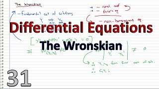 Differential Equations  31  The Wronskian [upl. by Yetnom]