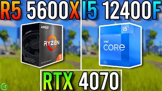 RTX 4070  Ryzen 5 5600X vs Intel i5 12400F [upl. by Llehcar]